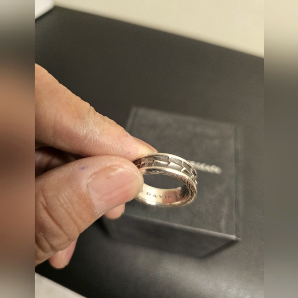 David Yurman Silver Ring Modern Band